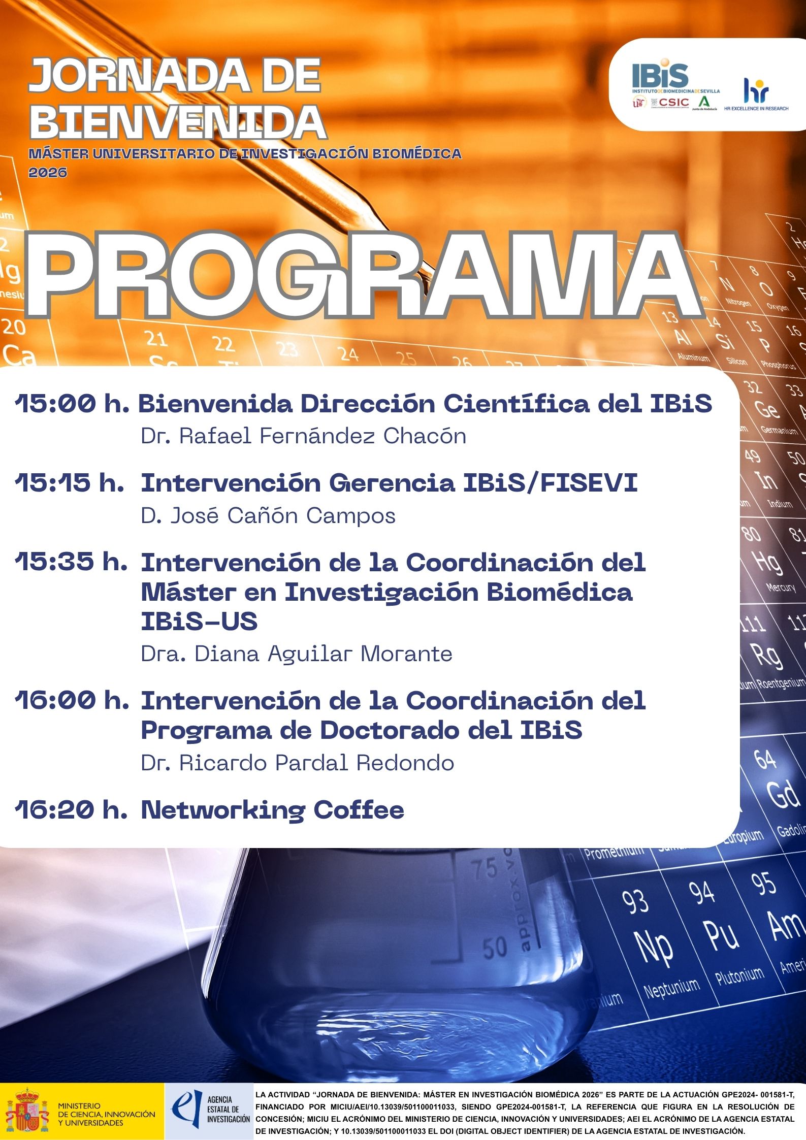 Cartel Acto de bienvenida