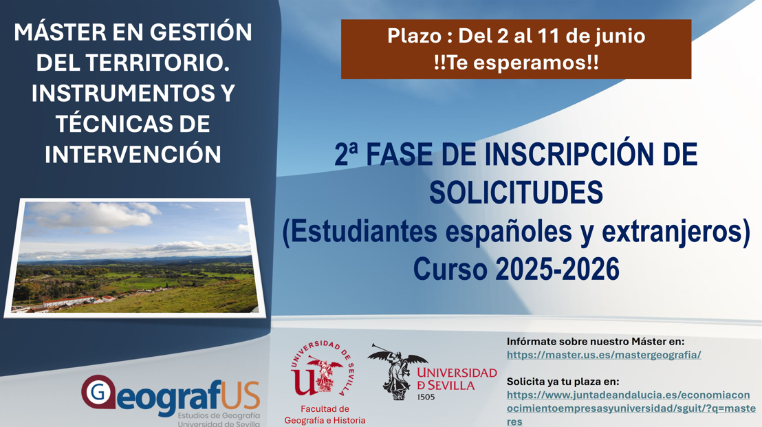 Plazo para presentar solicitudes de inscripción (Curso 2025-2026)