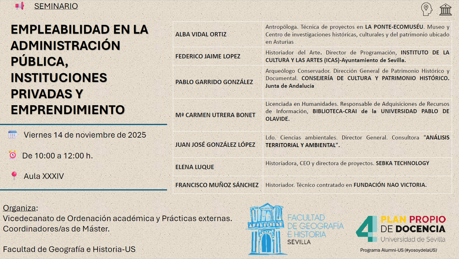 Seminario_EMPLEABILIDAD EN LA ADMINISTRACIÓN PÚBLICA, INSTITUCIONES PRIVADAS Y EMPRENDIMIENTO