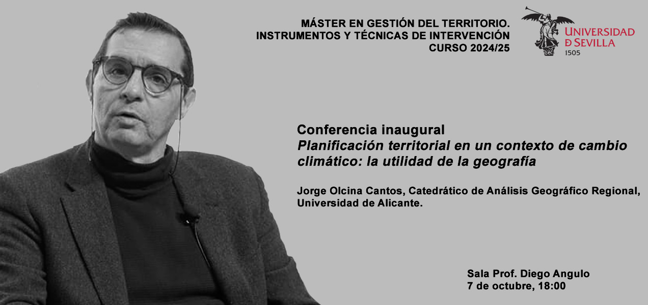 Conferencia Inaugural Planificación territorial en un contexto de cambio climático: la utilidad de la geografía