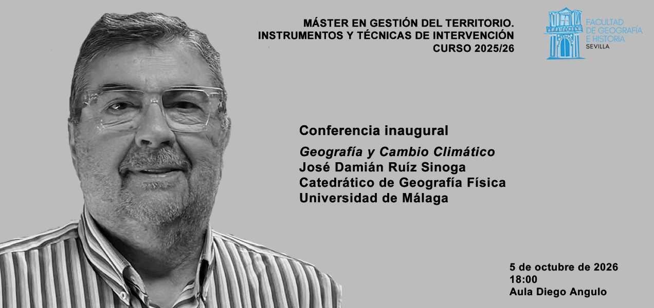 Conferencia inaugural del Máster en Gestión del Territorio (curso 26/27)